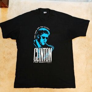 1992 Presidential Campaign Bill Clinton The Cure For The Blues T-shirt.